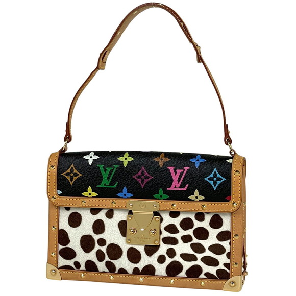 Louis Vuitton Bag Noir Black Shoulder Sac Dalmatian Multicolor - Picture 2 of 8